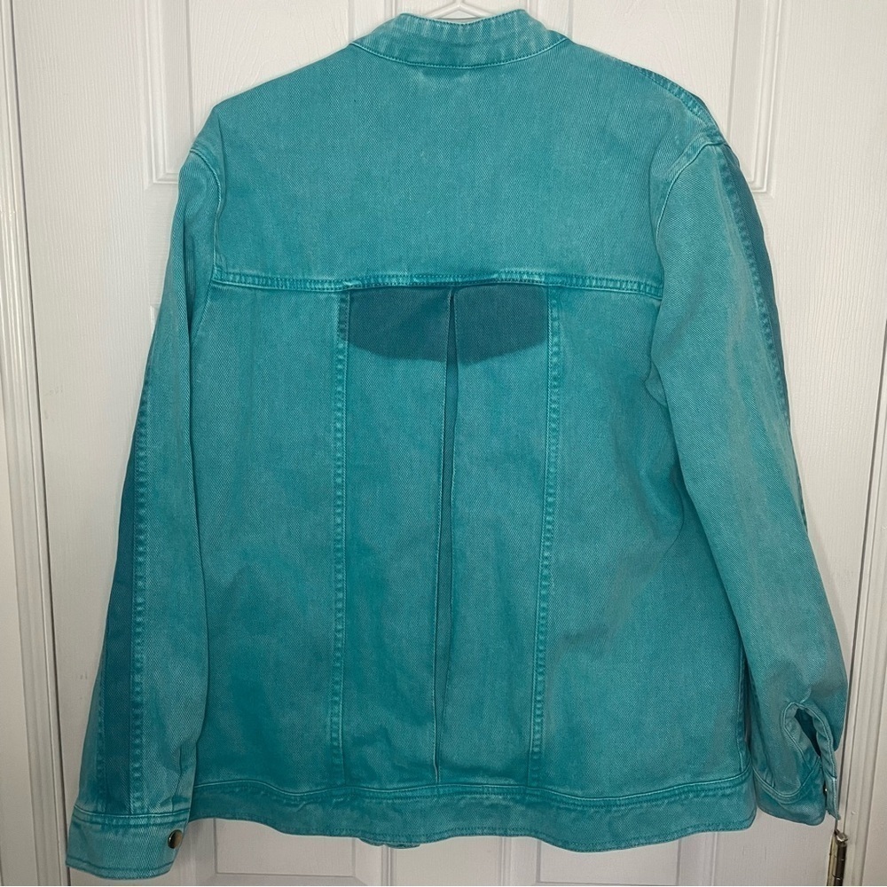 Gucci Turquoise Denim Cherry Embroidered Jacket Made in Italy Small - Picture 7 of 11